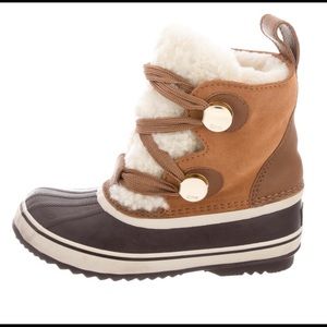 Sorel X Chloe Shearling Trimmed Ankle Boot sz 7